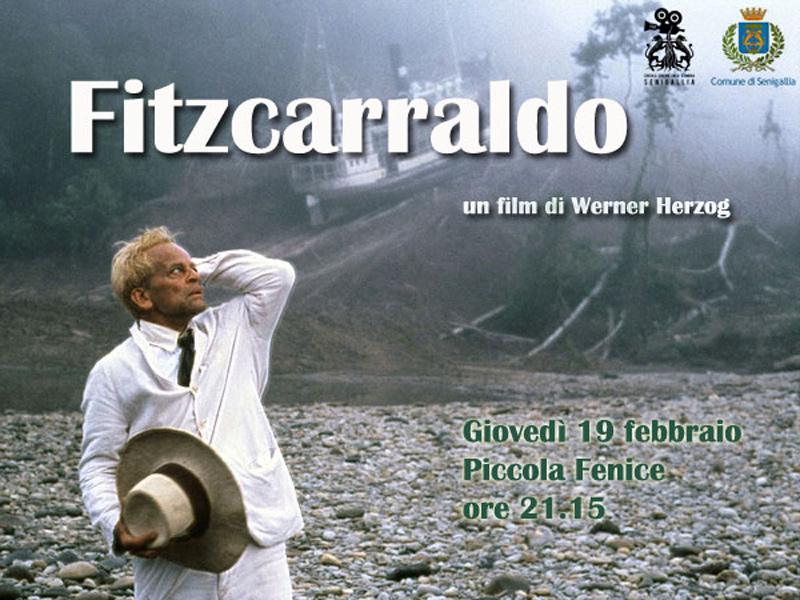 locandina della proiezione a Senigallia del film "Fitzcarraldo"