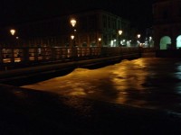 Il fiume Misa ingrossato dalla pioggia la notte del 5 marzo 2015 - Foto di Riccardo Pizzi