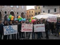 Manifestazione in piazza Roma a Senigallia a favore del ddl sull'omofobia