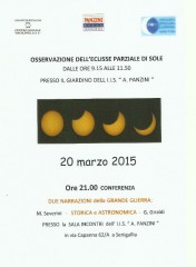 Manifesto eclisse parziale di sole 20-3-2015