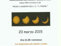 Manifesto eclisse parziale di sole 20-3-2015