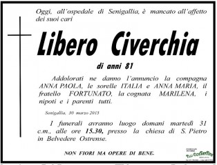 Manifesto funebre in memoria di Libero Civerchia
