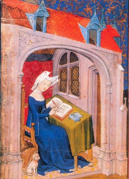 Christine de Pisan in una miniatura del XV secolo