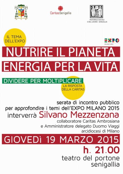 Locandina dell'incontro della Caritas Senigallia