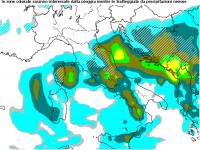 La situazione del maltempo nel centro Italia, nella mattinata del 5 marzo 2015