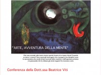 volantino dell'incontro su arte, estetica e psicologia alla biblioteca Antonelliana di Senigallia
