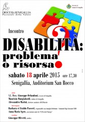 Incontro a Senigallia su "Disabilita: problema o risorsa?" - locandina