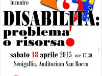 Incontro a Senigallia su "Disabilita: problema o risorsa?" - locandina