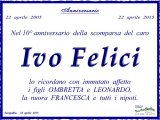 Manifesto funebre per Ivo Felici