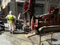 Carotaggio in centro storico a Senigallia