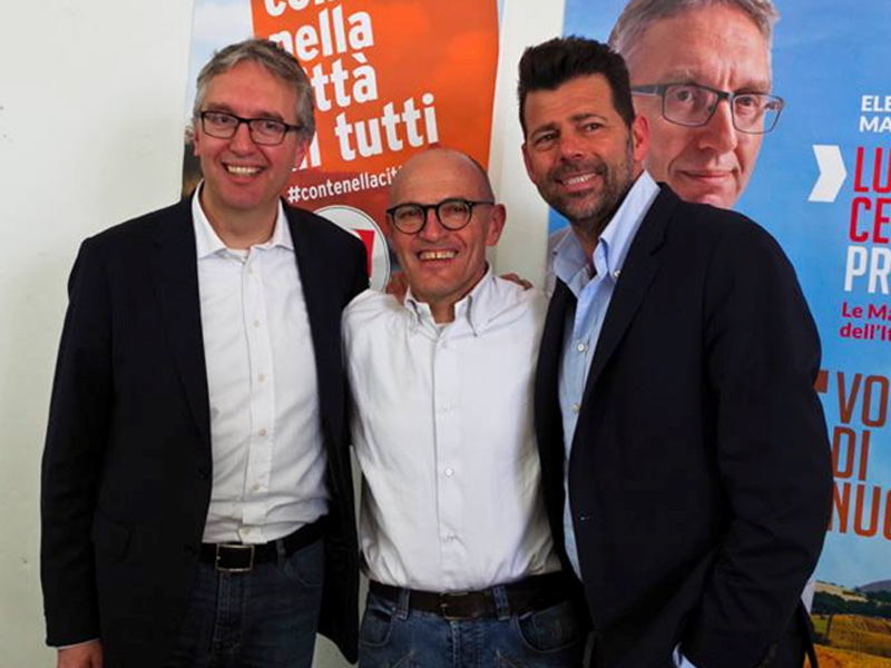 Luca Ceriscioli, Fabrizio Volpini e Maurizio Mangialardi