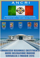 locandina del Congresso Regionale Costituente della Delegazione Marche dell'Ancri, l'Associazione Nazionale Cavalieri al Merito della Repubblica Italiana