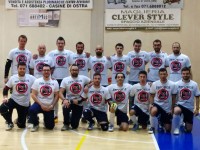 L'Ostrense C5 in campo con la maglia Zero Slot per la lotta alla ludopatia