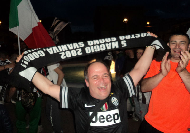 Un tifoso della Juventus
