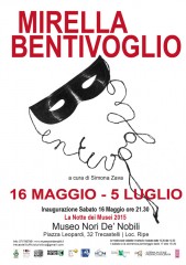 Locandina della mostra di Mirella Bentivoglio a Trecastelli per la notte dei musei 2015