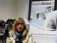 Stefania Martinangeli intervistata nella redazione di Senigallia Notizie
