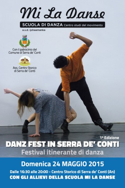 Locandina del festival itinerante di danza "Danz Fest in Serra de' Conti"