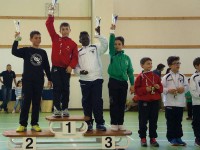 Simone Santarelli sul secondo gradino del podio, Michele Bucari sul terzo