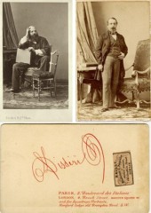 Le "carte de visite" di Disderi e l'imperatore Napoleone III ed il retro di una Carte de Visite con la caratteristica firma del fotografo Disderi
