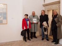 Bugatti, Schiavoni e D'Agostino alla inaugurazione della mostra "Immagini revocate" di Chiara Diamantini allestita alla Rocca Roveresca