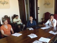 Paola Balducci, Fabrizio Volpini e Maurizio Mangialardi alla presentazione di Senigallia Skating 2015