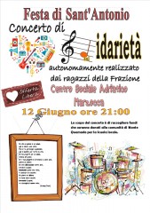 locandina dello spettacolo di beneficenza a Marzocca di Senigallia