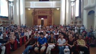 Il pubblico dell'incontro all'auditorium San Rocco di Senigallia su Sibilla e trivellazioni in Adriatico
