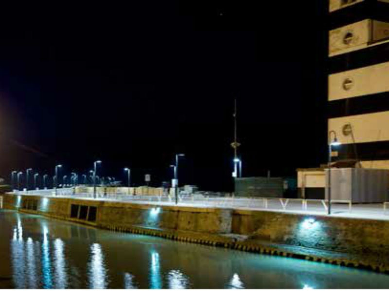 Il porto di Senigallia di notte