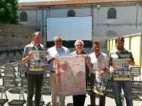 Presentata la stagione estiva dell'arena Gabbiano: da sx, Giacomo Cicconi Massi, Gennaro Campanile, Gesualdo Purziani, Giacomo Bramucci e Carmine Imparato