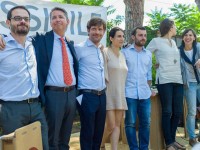 21 giugno 2015, Roma: presentazione del movimento "Possibile": Beatrice Brignone a fianco di Giuseppe Civati