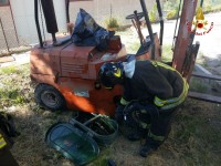 Muletto rompe un serbatoio di Gpl