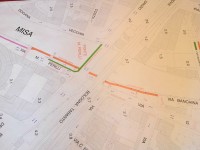 La mappa della nuova pista ciclabile in via Perilli