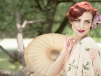 Eve La Plume allo spettacolo di musica e burlesque al teatro La Fenice di Senigallia per il Summer Jamboree 2015