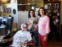 visita della presidente della Camera Laura Boldrini presso l'abitazione di Max Fanelli