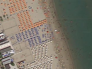 Veduta aerea della spiaggia di Porto San Giorgio