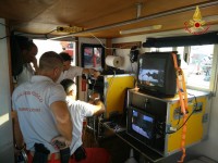 Le ricerche dei sommozzatori a largo di Falconara