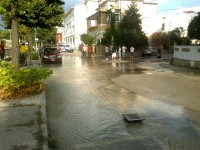 via Rovereto allagata