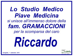 Manifesto funebre per Riccardo Gramaccioni
