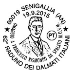 Lo speciale annullo postale in occasione del 62° Raduno dei Dalmati Italiani e in omaggio a Francesco Rismondo da Spalato