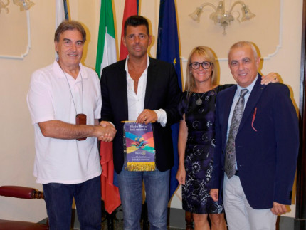 Il governatore Rotary in visita a Senigallia. Da sx Sergio Basti, Maurizio Mangialardi, Gianna Prapotnich, Roberto Coppola