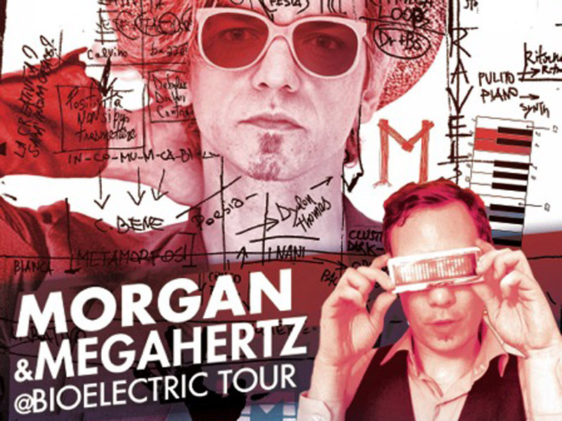 Il manifesto del concerto live a Corinaldo di Morgan & Megahertz nel "Bio-Electric tour"