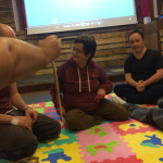 Ragazzi dell'Associazione Lapsus impegnati nei laboratori teatrali del CTS