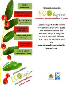 Locandina dei laboratori per Ecologica 2015