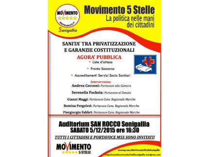 Agorà pubblica organizzata dal MoVimento 5 Stelle