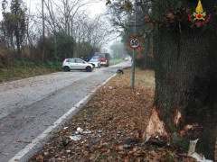L'incidente avvenuto a Castelfidardo: i soccorsi in via D.Alighieri