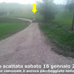 La strada privata a Ostra nel gennaio 2016 dopo i lavori di rifacimento