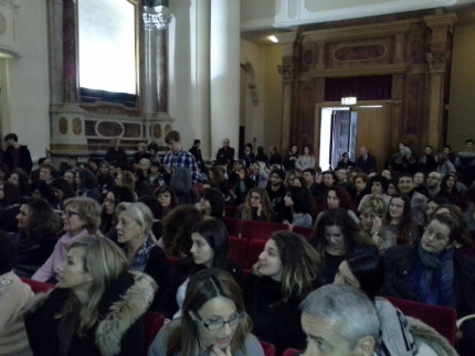 Auditorium San Rocco di Senigallia gremito per Valerio Magrelli