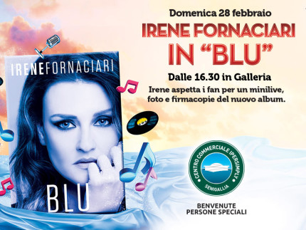 Irene Fornaciari in "Blu" all'Ipersimply di Senigallia