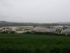 L'area della zipa a Casine d'Ostra durante l'alluvione del maggio 2014