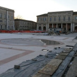 I lavori in piazza Garibaldi, a Senigallia